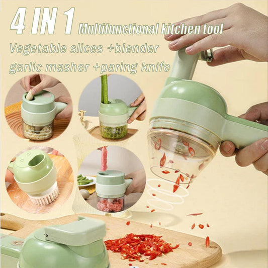 4-in-1 Electric Vegetable Cutter Slicer & Mixer